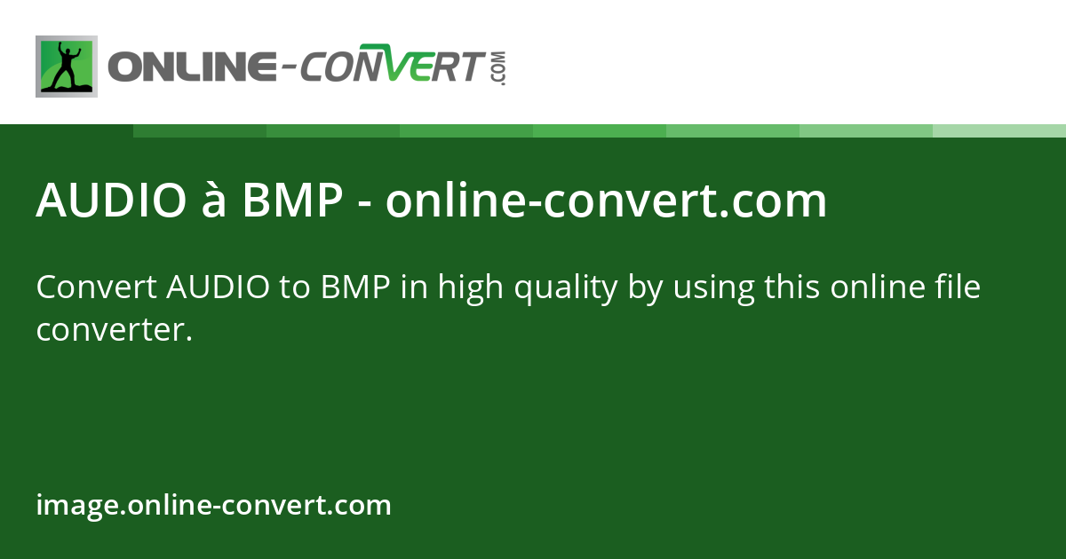 AUDIO à BMP - online-convert.com