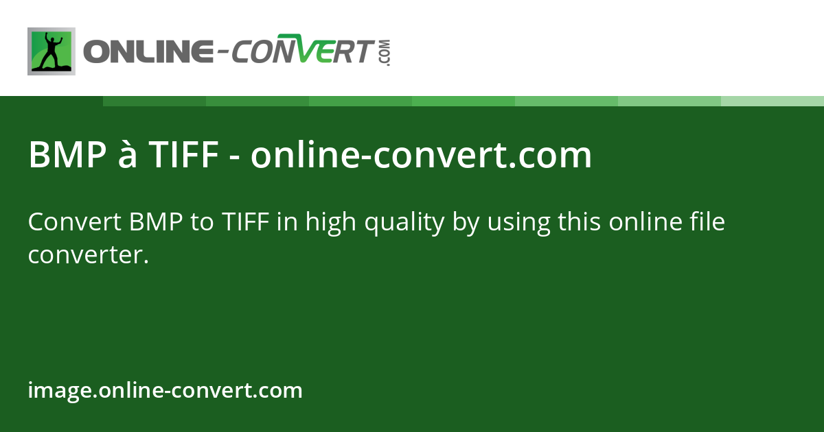 BMP à TIFF - online-convert.com