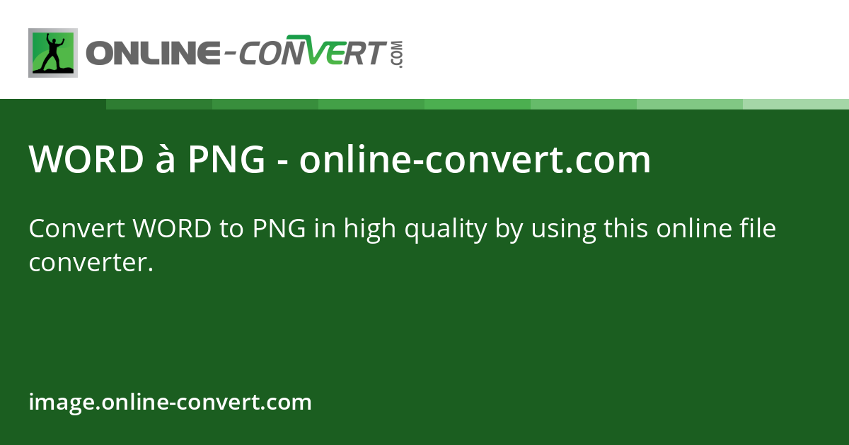 WORD à PNG - online-convert.com